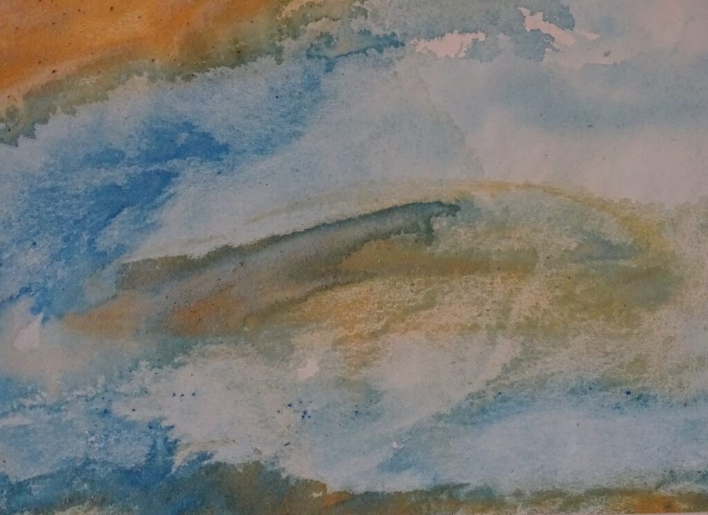 Sedimenten, 43 bij 58.5 cm, acryl, zand en binder
